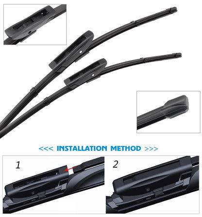 Oshotto Frameless (O.E.M Type) Wiper Blades Compatible with Renault Fluence (24" / 16")