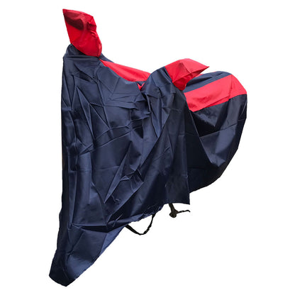 Oshotto Dust Proof Double Mirror Pocket Universal Taffeta Bike Body Cover (Red, Blue)