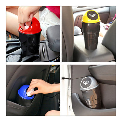Oshotto Car Dustbin/Mini Car Trash Bin/Compact Car Garbage Bin/Car Garbage Can/Car Storage Bucket Trash Bag/Dust Case Holder Bin/Car Ashtray for All Cars (One Piece)