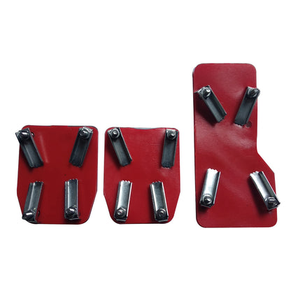 Oshotto 3 Pcs Non-Slip Manual CS-320 Car Pedals Kit Pad Covers Set for All Cars (Red)