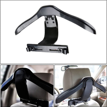 Oshotto CH-04 Detachable Headrest Car Coat Hanger Back Seat Clothes Holder for Suit Coats Blazer Jackets for All Cars (Black)