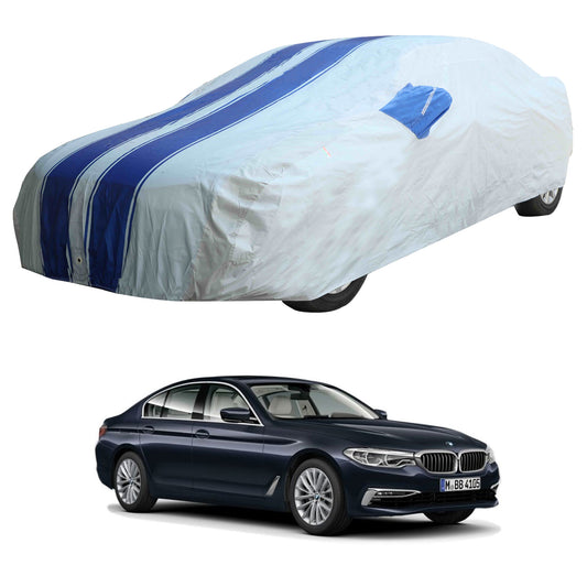 Oshotto 100% Blue dustproof and Water Resistant Car Body Cover with Mirror Pockets For BMW 5 Series