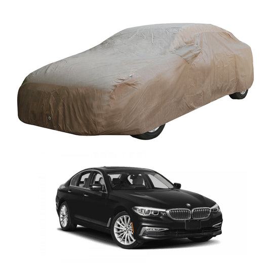 Oshotto Brown 100% Waterproof Car Body Cover with Mirror Pockets For BMW 5 Series