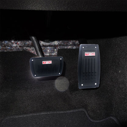 Oshotto 2 Pcs SC-052 Non-Slip Automatic Transmission Car Pedals Kit Pad Covers Set for All Cars (Black)
