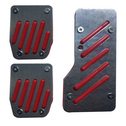 Oshotto 3 Pcs Non-Slip Manual CS-320 Car Pedals Kit Pad Covers Set for All Cars (Red)