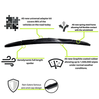 Oshotto Frameless (O.E.M Type) Wiper Blades Compatible with Toyota Altis(26"/14")
