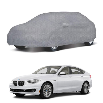 Oshotto 100% Dust Proof, Water Resistant Grey Car Body Cover with Mirror Pocket For BMW 5GT