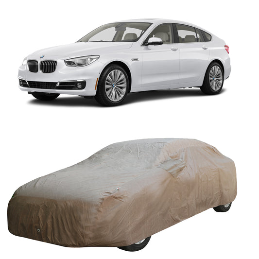 Oshotto Brown 100% Waterproof Car Body Cover with Mirror Pockets For BMW 5GT