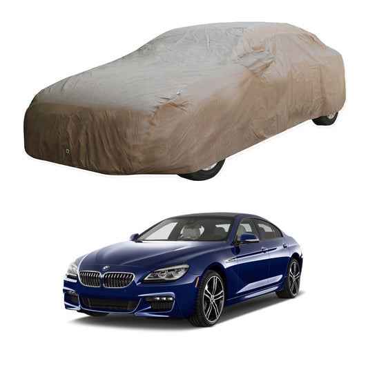 Oshotto Brown 100% Waterproof Car Body Cover with Mirror Pockets For BMW 6 Series