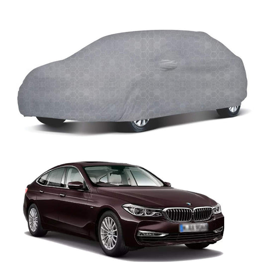 Oshotto 100% Dust Proof, Water Resistant Grey Car Body Cover with Mirror Pocket For BMW 6GT