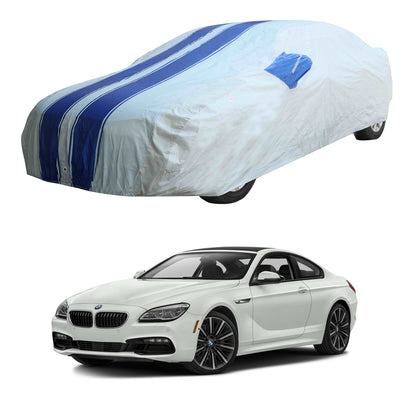 Oshotto 100% Blue dustproof and Water Resistant Car Body Cover with Mirror Pockets For BMW 6 Series