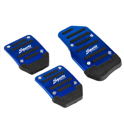 Oshotto 3 Pcs Non-Slip Manual CS-373 Car Pedals Kit Sports Pad Covers Set for All Cars (Blue)