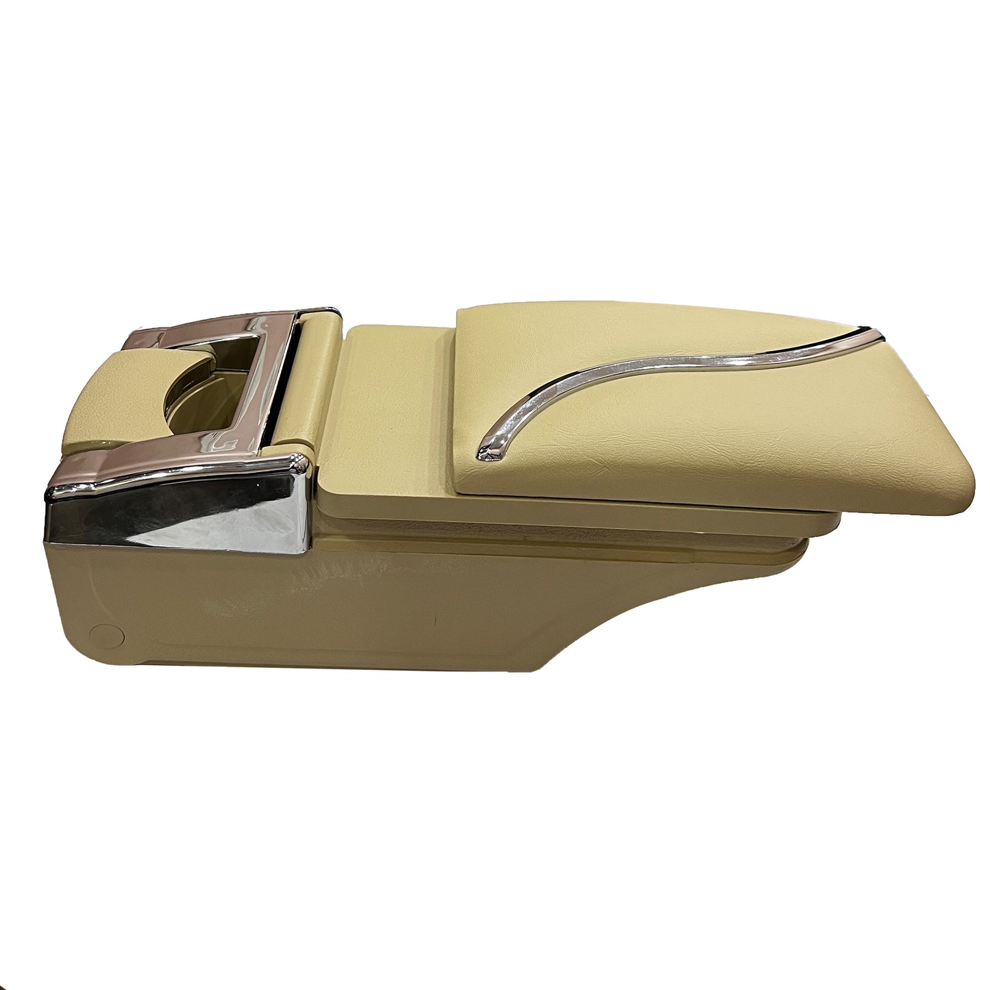 Oshotto PU Leather AR-02 Car Armrest Console Box for All Cars (Beige)