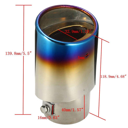 Oshotto SS-006 Stainless Steel Car Exhaust Muffler Silencer Cover Universal for All Cars (Multicolor)