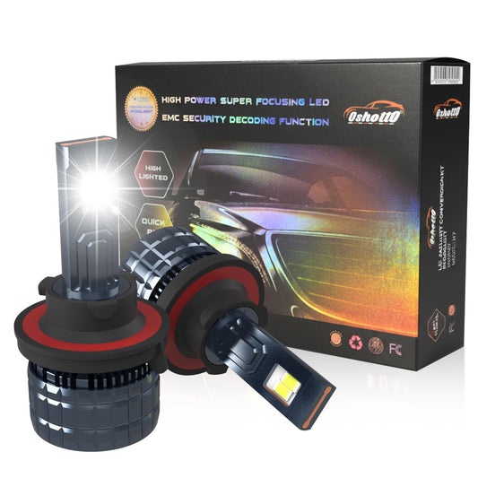 Oshotto H13/9008 300 Watt LED Headlight/Foglight Bulb, 30000Lumens 6500K Cool White, with 1 Year Warranty Halogen Replacement (Pack of 2)
