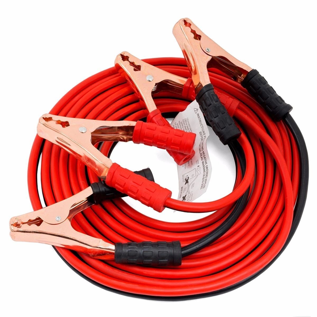 Oshotto 500 AMP Tangle Free Jumper Cable with Copper Aligator Clamps (2 Meter / 6 Feet)