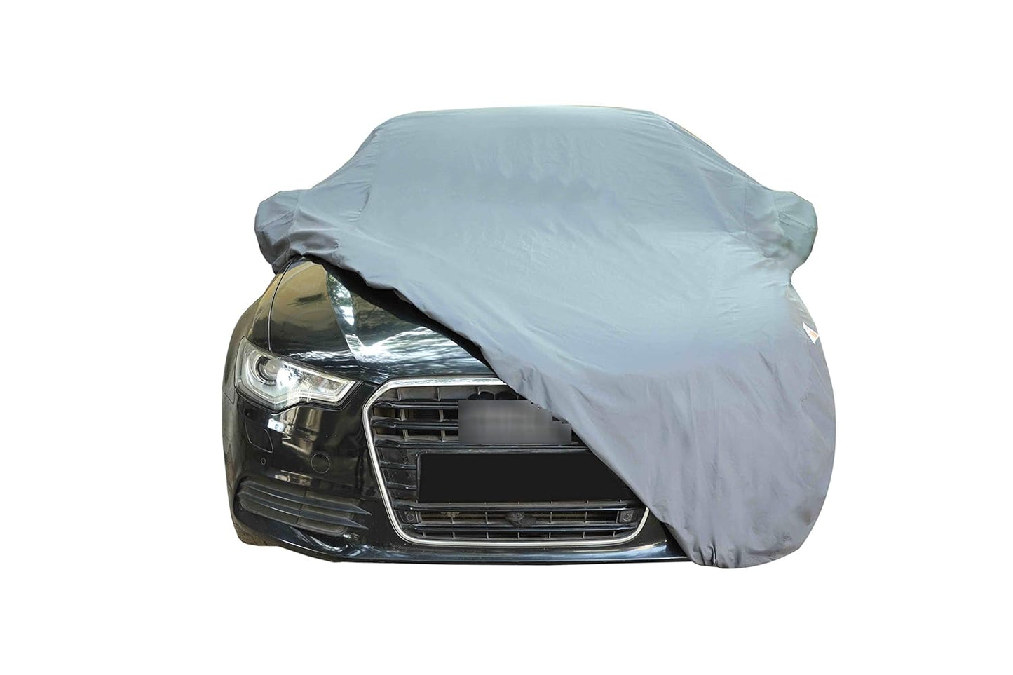 Oshotto Dark Grey 100% Anti Reflective, dustproof and Water Proof Car Body Cover with Mirror Pockets For Nexon