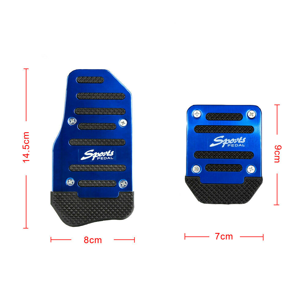 Oshotto 3 Pcs Non-Slip Manual CS-373 Car Pedals Kit Sports Pad Covers Set for All Cars (Blue)