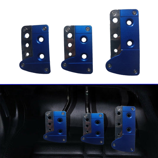 Oshotto 3 Pcs Non-Slip Manual CS-036 Car Pedals Kit Pad Covers Set for All Cars (Blue)