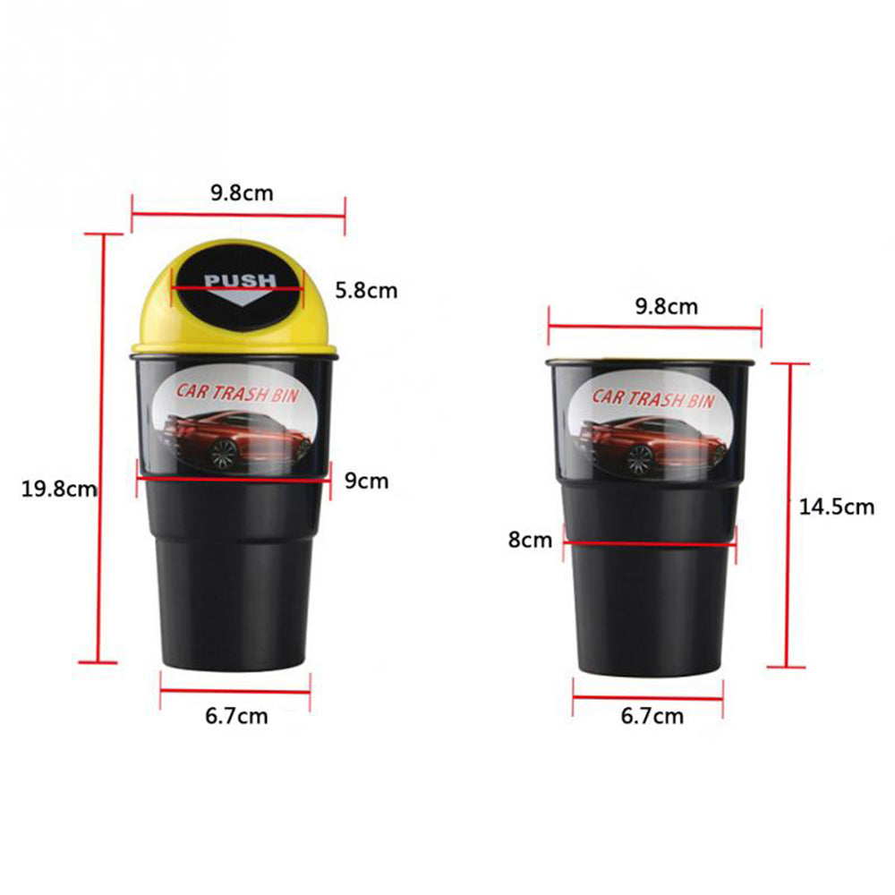 Oshotto Car Dustbin/Mini Car Trash Bin/Compact Car Garbage Bin/Car Garbage Can/Car Storage Bucket Trash Bag/Dust Case Holder Bin/Car Ashtray for All Cars (One Piece)