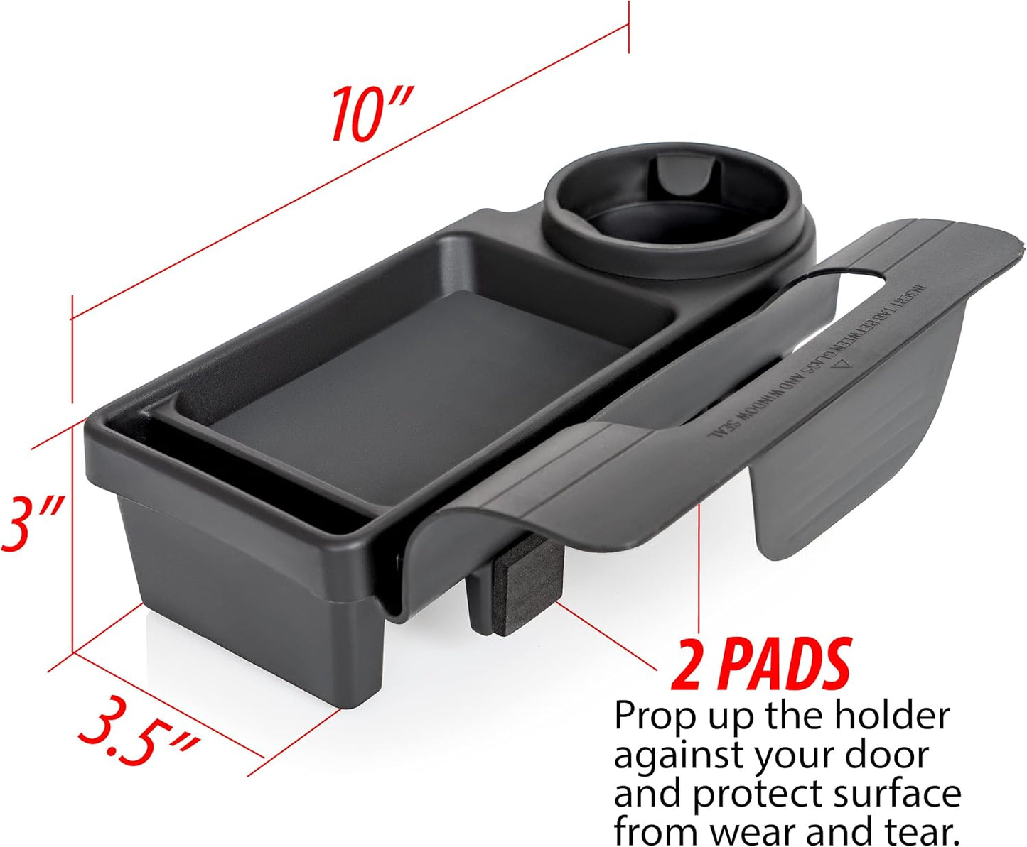 Oshotto (GT-01) Window Mount Car Tray Car Cup/Phone Holder Car Tray Slides Between Window and Door Panel for All Cars