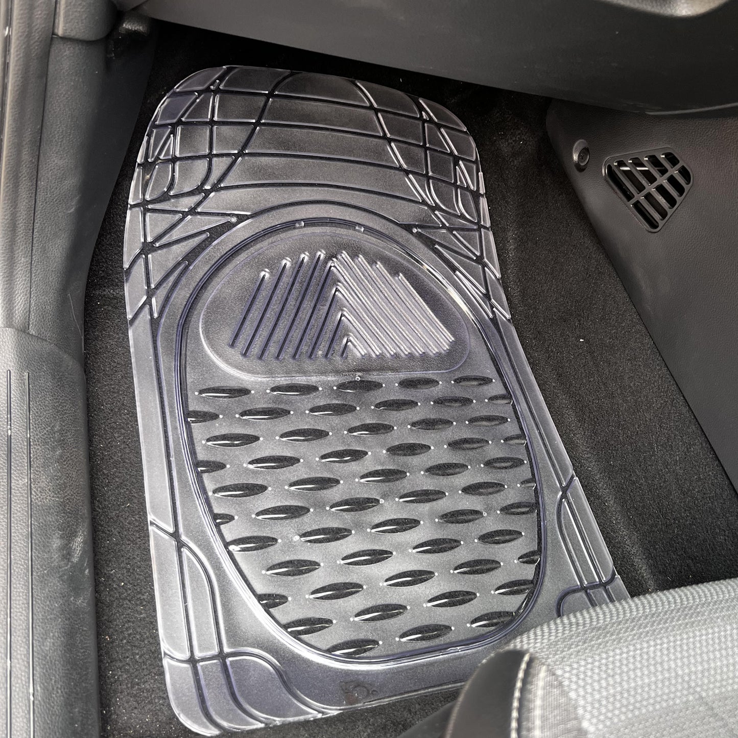 Oshotto Transparent (6204) Car Foot Mat Universal for All Cars (Set of 4, Transparent)
