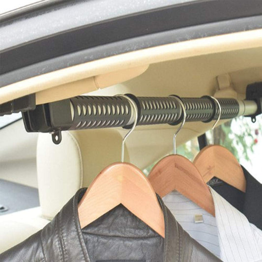 Oshotto Car Telescopic Clothes Hanger Bar, Car Clothes Rod Bar, Heavy-Duty Non-Slip Rubber Clothes Bar for All Cars