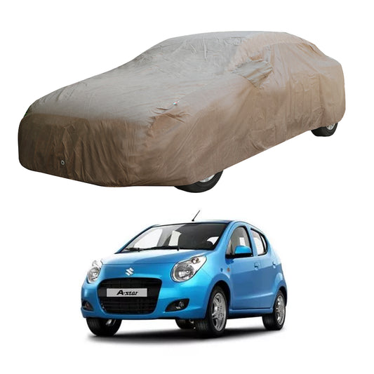 Oshotto Brown 100% Waterproof Car Body Cover with Mirror Pockets For Maruti Suzuki A-Star