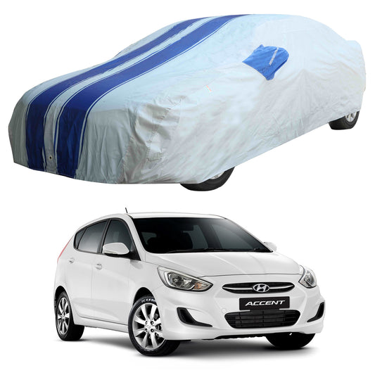 Oshotto 100% Blue dustproof and Water Resistant Car Body Cover with Mirror Pockets For Hyundai Accent