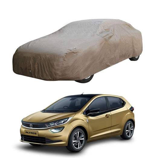 Oshotto Brown 100% Waterproof Car Body Cover with Mirror Pockets For Tata Altroz