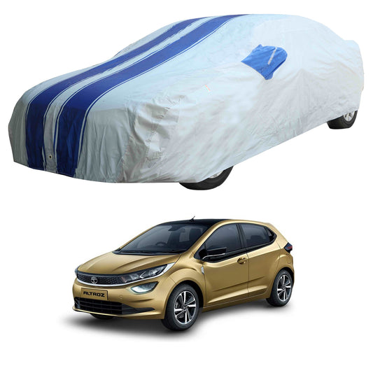 Oshotto 100% Blue dustproof and Water Resistant Car Body Cover with Mirror Pockets For Tata Altroz