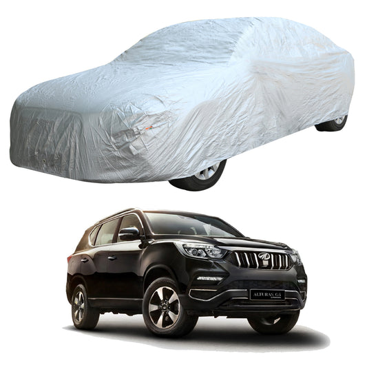 Oshotto Silvertech Car Body Cover (Without Mirror Pocket) For Mahindra Alturass G4 - Silver