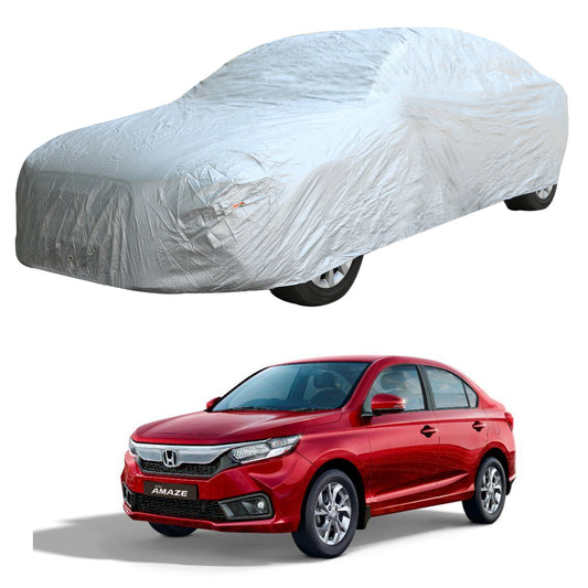 Oshotto Silvertech Car Body Cover (Without Mirror Pocket) For Honda Amaze Old (2013-2017)