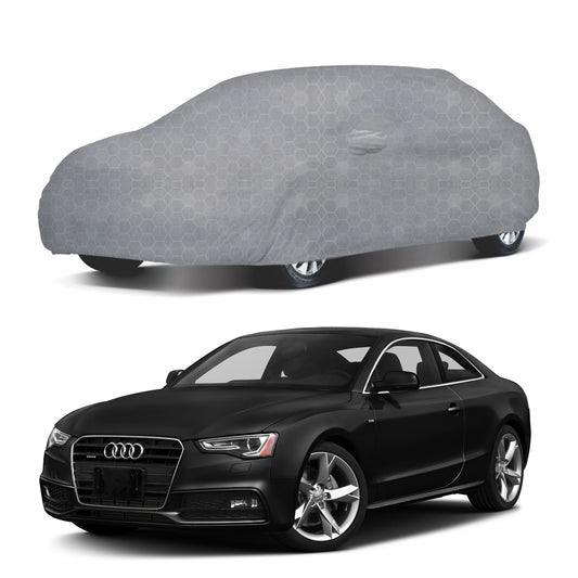 Oshotto 100% Dust Proof, Water Resistant Grey Car Body Cover with Mirror Pocket For Audi A5