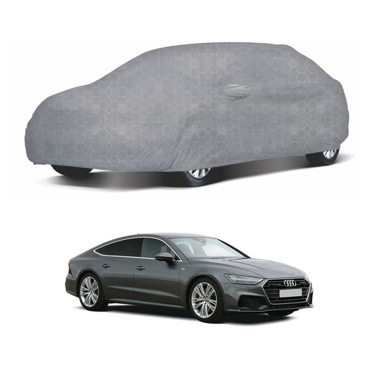 Oshotto 100% Dust Proof, Water Resistant Grey Car Body Cover with Mirror Pocket For Audi A7