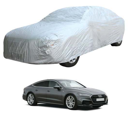 Oshotto Silvertech Car Body Cover (Without Mirror Pocket) For Audi A7 - Silver