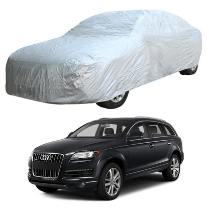 Oshotto Silvertech Car Body Cover (Without Mirror Pocket) For Audi Q7 (2008-2017) - Silver