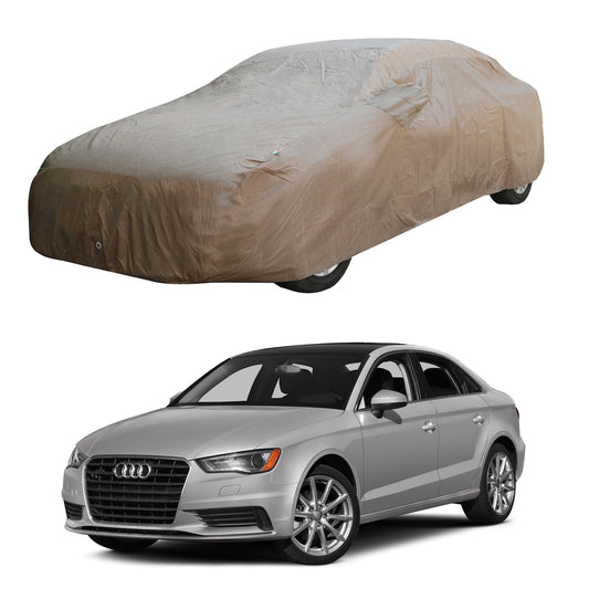 Oshotto Brown 100% Waterproof Car Body Cover with Mirror Pockets For Audi A3