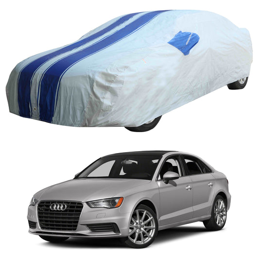 Oshotto 100% Blue dustproof and Water Resistant Car Body Cover with Mirror Pockets For Audi A3