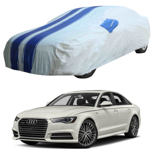 Oshotto 100% Blue dustproof and Water Resistant Car Body Cover with Mirror Pockets For Audi A6