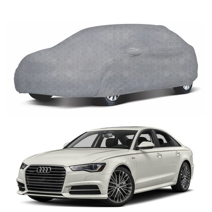 Oshotto 100% Dust Proof, Water Resistant Grey Car Body Cover with Mirror Pocket For Audi A6