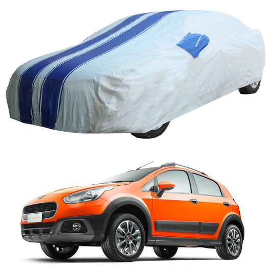 Oshotto 100% Blue dustproof and Water Resistant Car Body Cover with Mirror Pockets For Fiat Avventura