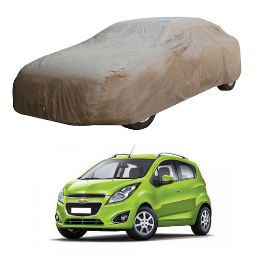 Oshotto Brown 100% Waterproof Car Body Cover with Mirror Pockets For Chevrolet Beat