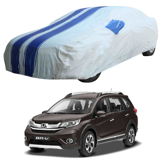 Oshotto 100% Blue dustproof and Water Resistant Car Body Cover with Mirror Pockets For Honda BRV/Mobilio