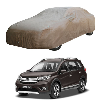 Oshotto Brown 100% Waterproof Car Body Cover with Mirror Pockets For Honda BRV/Mobilio