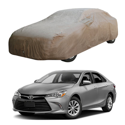 Oshotto Brown 100% Waterproof Car Body Cover with Mirror Pockets For Toyota Camry