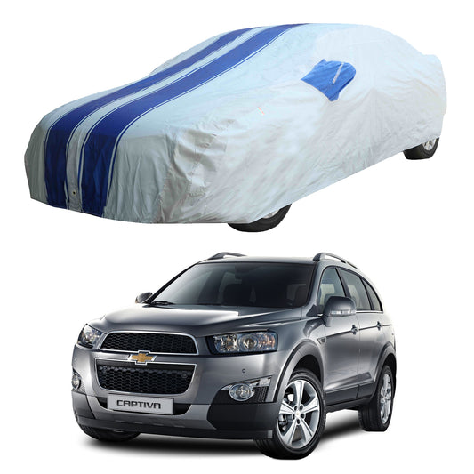 Oshotto 100% Blue dustproof and Water Resistant Car Body Cover with Mirror Pockets For Chevrolet Captiva