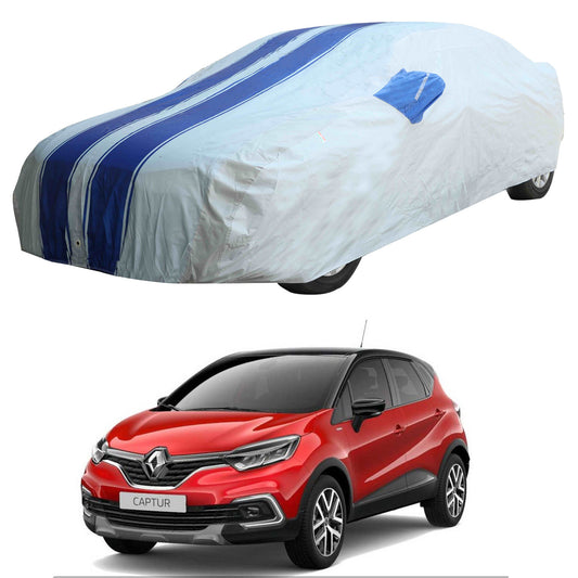 Oshotto 100% Blue dustproof and Water Resistant Car Body Cover with Mirror Pockets For Renault Captur