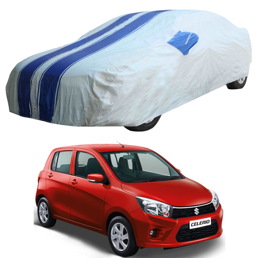 Oshotto 100% Blue dustproof and Water Resistant Car Body Cover with Mirror Pockets For Maruti Suzuki Celerio