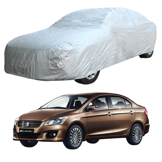 Oshotto Silvertech Car Body Cover (Without Mirror Pocket) For Maruti Suzuki Ciaz - Silver